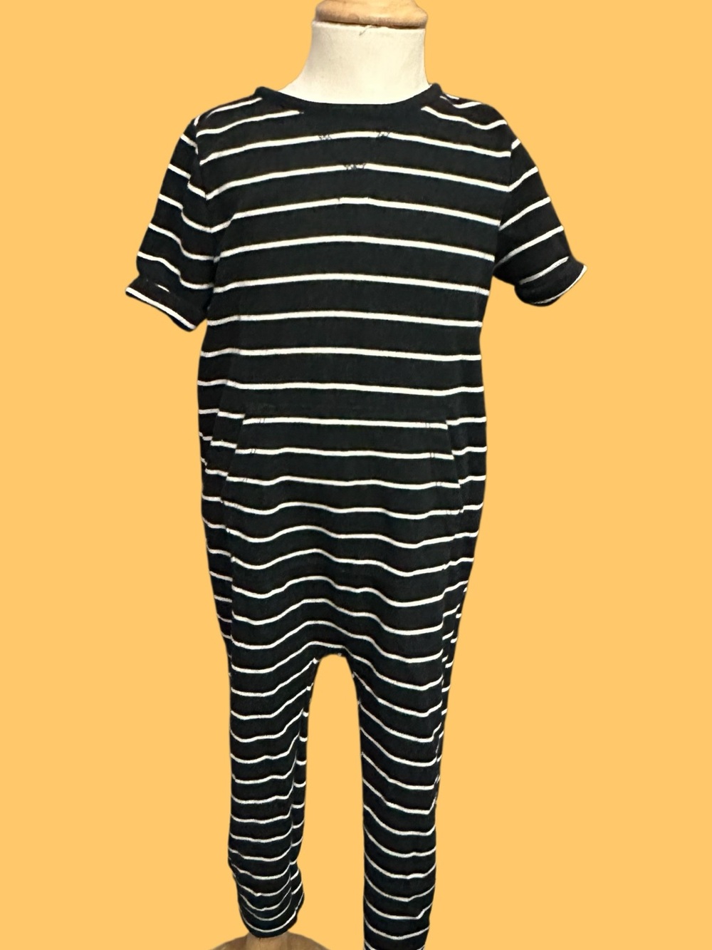 Unisex Old Navy Striped Black & White Kids One-Piece